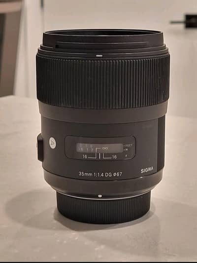 nikon 35mm 1.4 sigma condition 10 by 9 working 100%okay