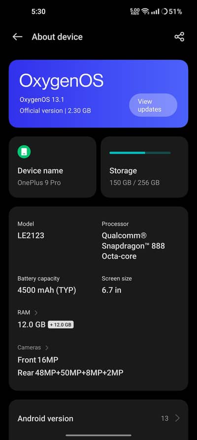 One Plus 9 Pro