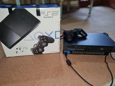 Original Sony PS2 fat console (un-modded) with one controller