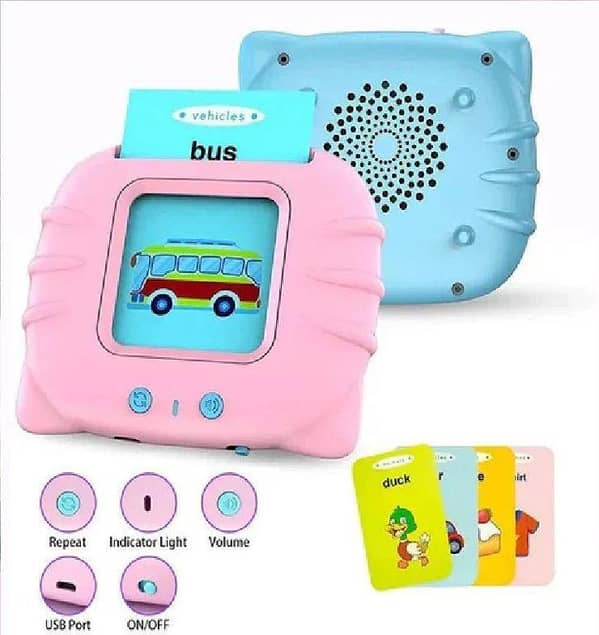 Talking Flash Cards Educational Toy for Kids – Bilingual English and Urdu