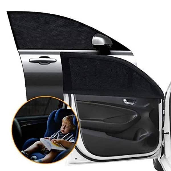 4Pcs Universal Car Window Shades for Side and Rear Windows, Breathable Mesh Sun Protection