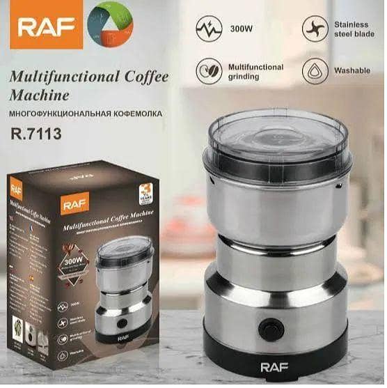 Raf Mini Electric Grinder – Stainless Steel Coffee and Spice Grinder, 220V