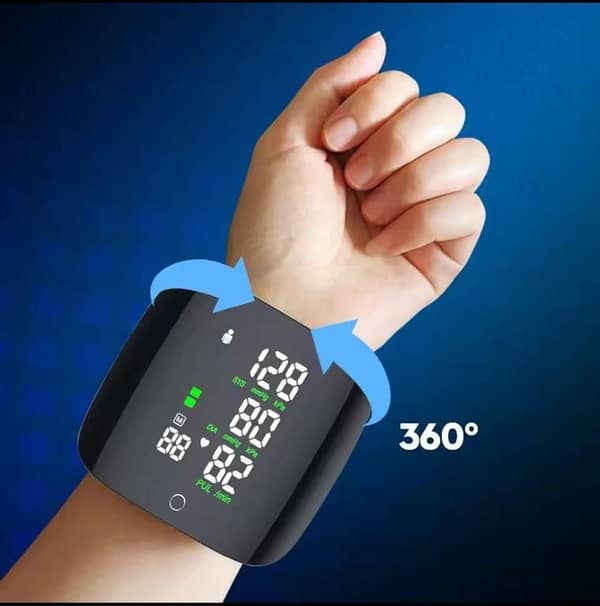 New LED Rechargeable Digital Wrist Blood Pressure Monitor Sphygmomanometer Tonometer Tensiometer Heart Rate Meter BP Monitor