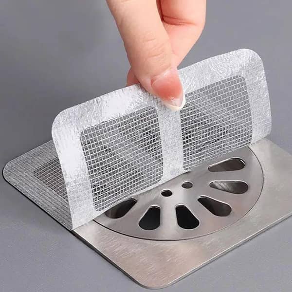 10 Pcs Floor Drain Stickers for Bathrooms and Kitchens — Hair Filter Net, Anti-Clogging and Pest Guard