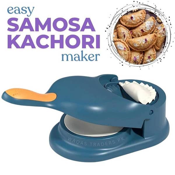 Two-In-One Samosa & Kachori Maker, LARGE SIZE Dumpling Maker Machine,Fully Automatic, Make Delicious Samosa/ Kachori Quickly and Easily Curry Puffs Maker, Empanada Maker Press, New Mould for Gujia Ghughra Momos Samosas Making