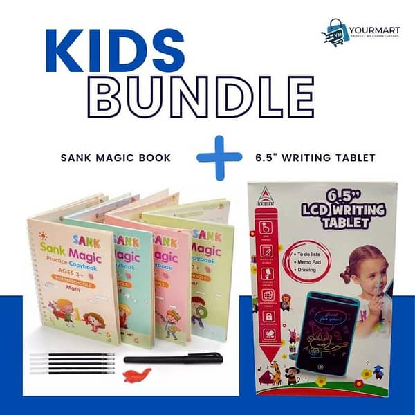 4-in-1 Sank Magic Book and 6.5-Inch Multi-Color LCD Writing Tablet