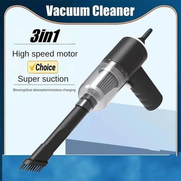 Portable Small Vacuum Cleaner for Multi-Purpose Vehicles and Small Homes – Handheld, Cordless, 120W 6000PA