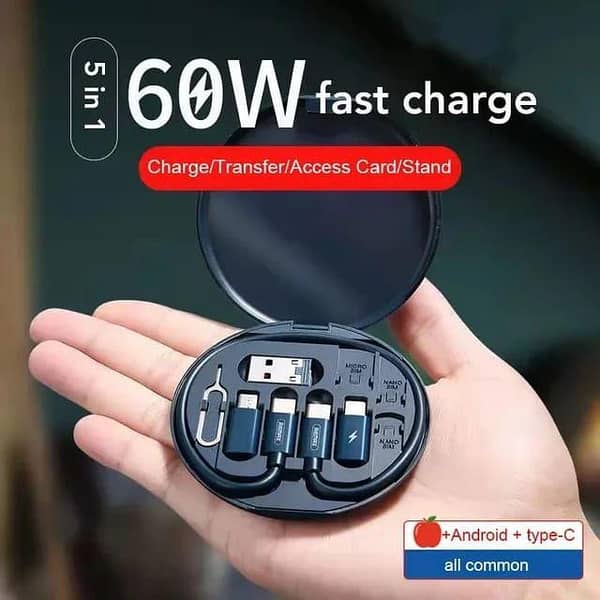 5 in 1 Portable Data Cable Storage Box
