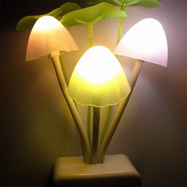Automatic Sensor Light Night: Color-Changing LED Flower Mushroom Lamp for Bedroom and Kids’ Rooms