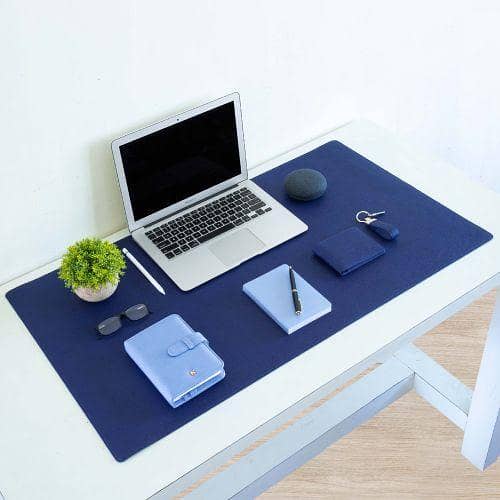 Laptop Desk Mat: Matt Leather-Look Protective Cover for Keyboard and Mouse, Large, Dual-Sided