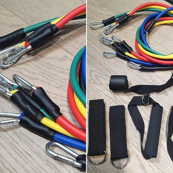 11-Piece Power Exercise Resistance Band Set: 5-in-1 Fitness Kit for Men and Women