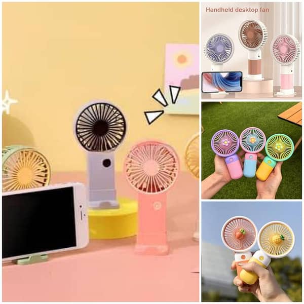 Mini USB Handheld & Desktop Fan — Portable, Lightweight, Adjustable Speed for Kids, Travel, School, Office