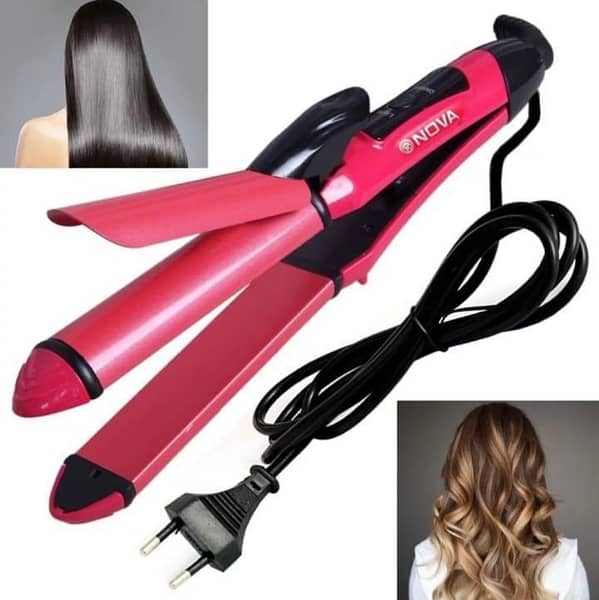 Nova NHS-800 Professional 2-in-1 Hair Straightener & Curler