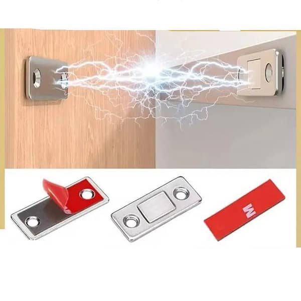 Magnetic Door Catch Ultra Thin Stainless Steel Cabinet Magnets with Adhesive Backing