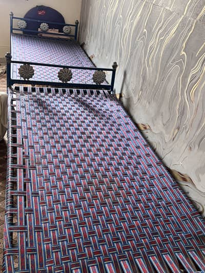 Charpai with premium quality metal rod