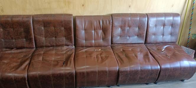 brown leather sofa 10 set