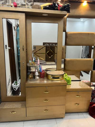 1 Bed+2 side Tables ND Dressings without Mattress