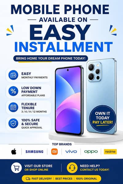 mobile phone available on easy instalment