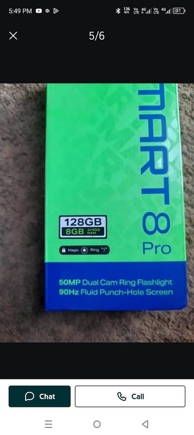 Infinix Smart 8 Pro 8/128 gb 10by8.50/03137475076