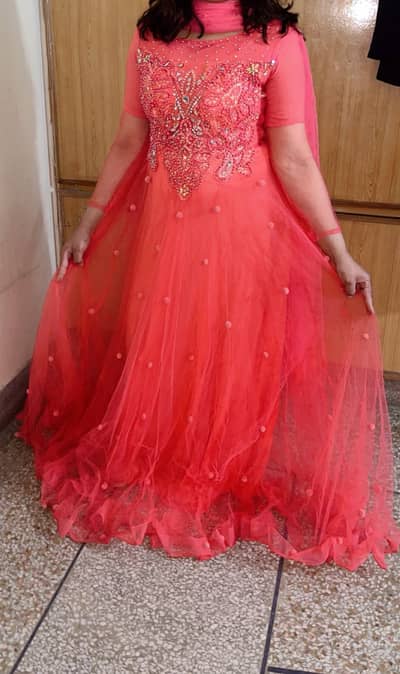 Long tail net frock