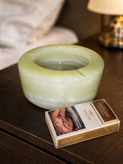 Premium Onyx Marble Ashtray | handmade luxury Stone Ashtray |