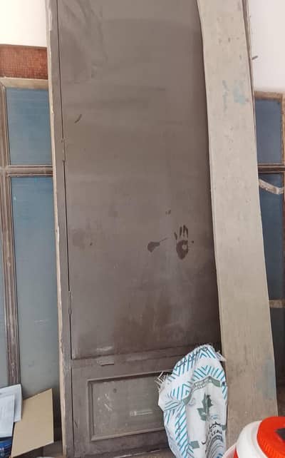door wooden double side with frame