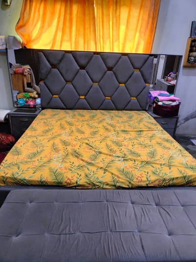 Bed With Deewan and dressing table