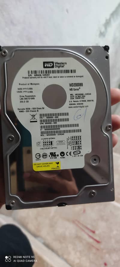 200 gb hard urgent sale