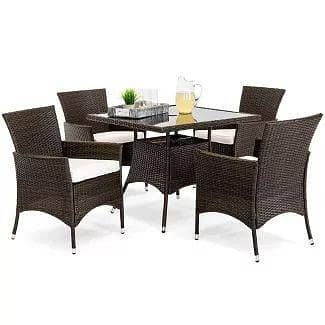 4 Seater Roop Set/Rattan sofa set/L-Shape/Outdoor Chairs/Lawn set