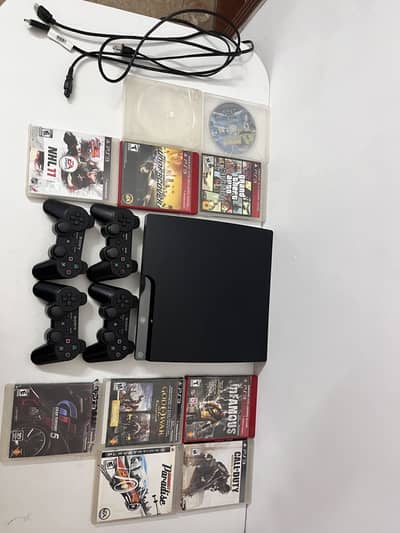 Playstation 3 not jail break , 4 controler ,10 games