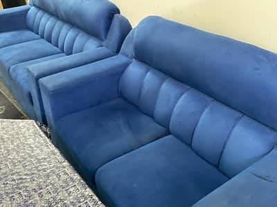 Sofa Set Navy Blue 6 Seater Full Sofa Set