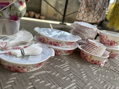 Dinner set New  (Buraq Melamine Dinner Ware) 64 pieces