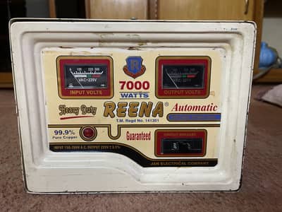 Reena Automatic Voltage Stabilizer – 7000 Watts (Heavy Duty)