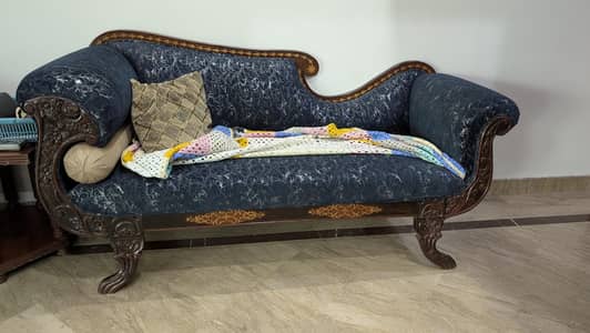 Beautiful solid wood Deewan with carving