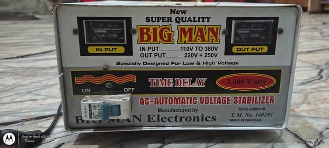 Big Man 3000 watts stabilizer (Time delay)