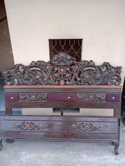 wooden bed  dressing.