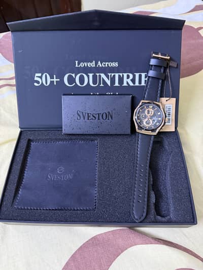 SVESTON Sophina Men’s Leather Watch 40mm (Brand New)