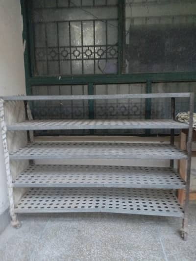 Bakery/Restaurant Ka Mazboot 5 Shelf stainless Ka Rack Pahiyon Ke Sath