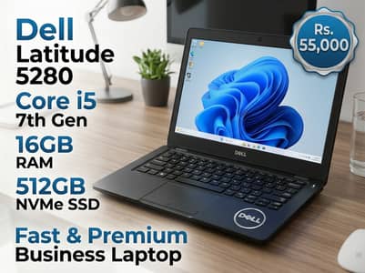 Dell Latitude 5280 - Core i5 7th Generation with 16GB RAM - 512GB NVMe