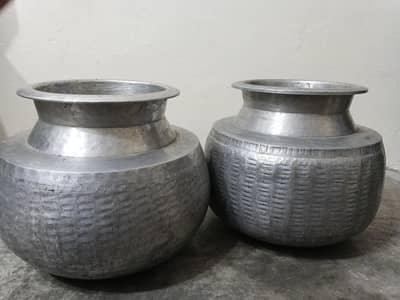 2  Stainless Steel Daigs for Sale (12 kg Capacity Each)