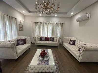 White tufted 3 piece sofa set