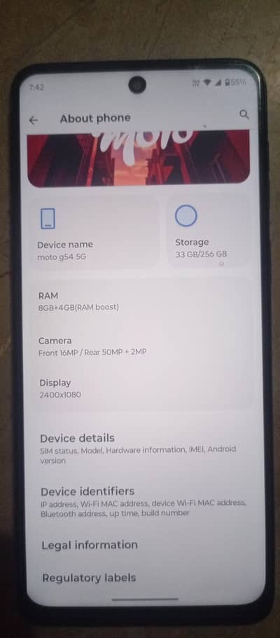 Motorola Moto G54