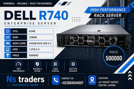 Dell R740 Server | Xeon Gold 6248 | 128GB RAM | 2x240GB SSD | 4x1.2TB