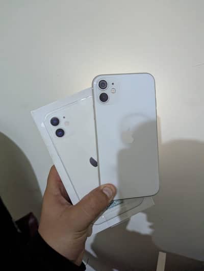 Apple iPhone 11 white colour with box 128 gb factory unlock 