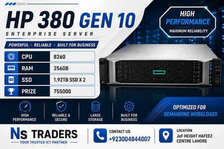 HP DL380 Gen10 Server | Xeon Gold 8260 | 256GB RAM | 2x1.92TB SSD