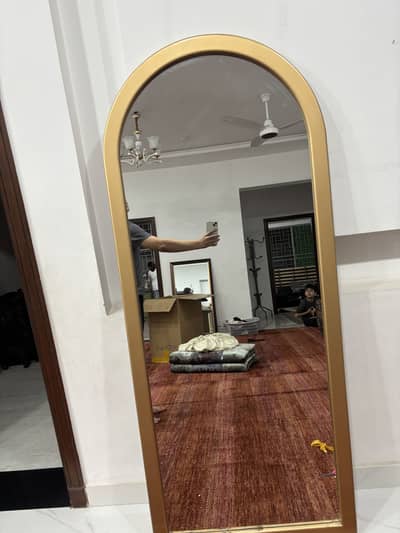 Golden colour standing mirror