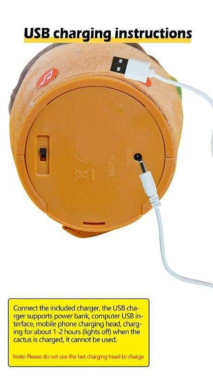 Dancing Cactus Toy Repeat Talking USB Charging Can Sing Record Cactus Bailarín Dansant Kids Education Toys Birthday Present. . .