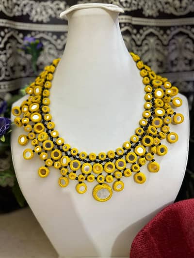 Handmade Mirror work necklace