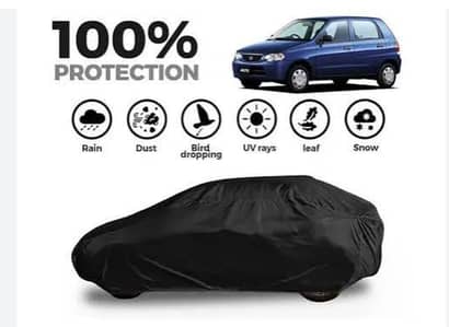 Suzuki Alto 1000cc Car Top Cover Black Coat | 100% Waterproof