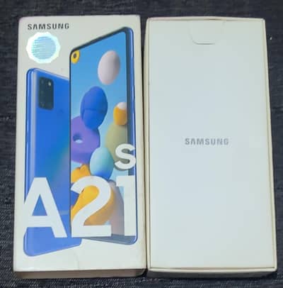 Samsung Galaxy A21s (4/64) with complete box & Accessories.